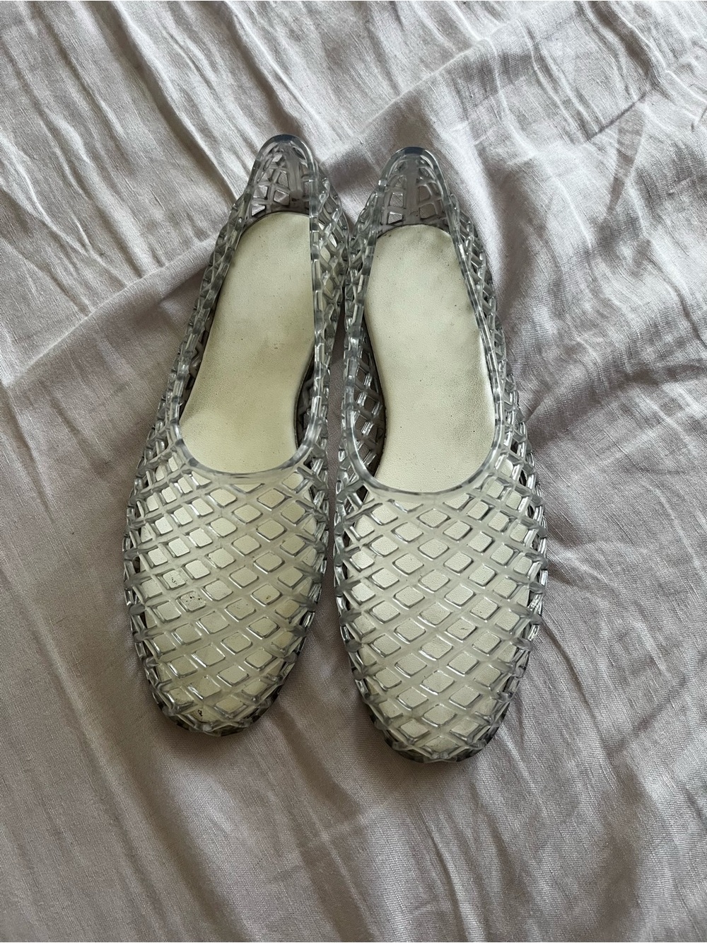 Transparent Jelly Flats - Women
